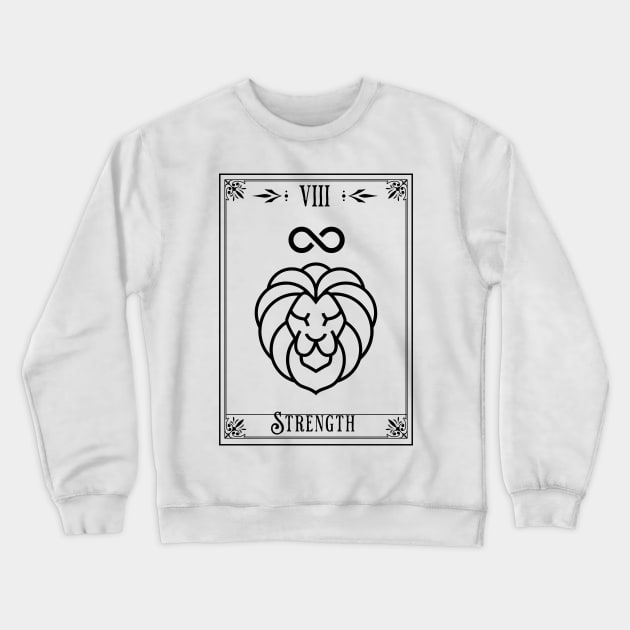 Strength Tarot Card Crewneck Sweatshirt by mia-alice85